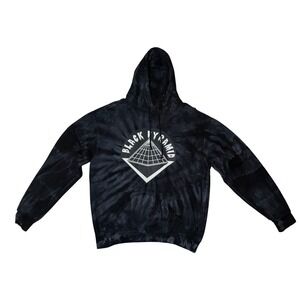 Black Pyramid Streetwear Tie Dye Hoodie Black White Pyramid Logo Mens Size M